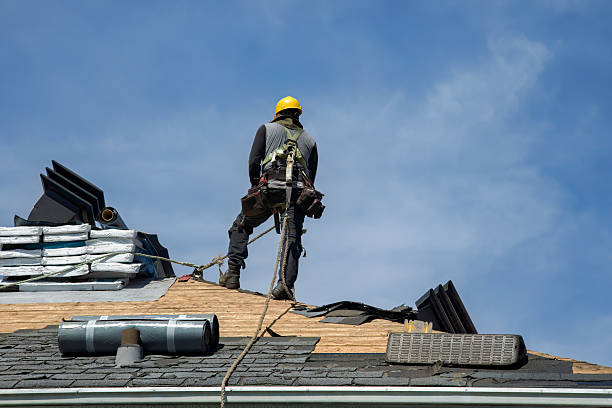 Professional Roof Replacement technician working in Demarest, NJ